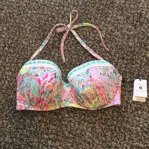Paisley print bathing suit top